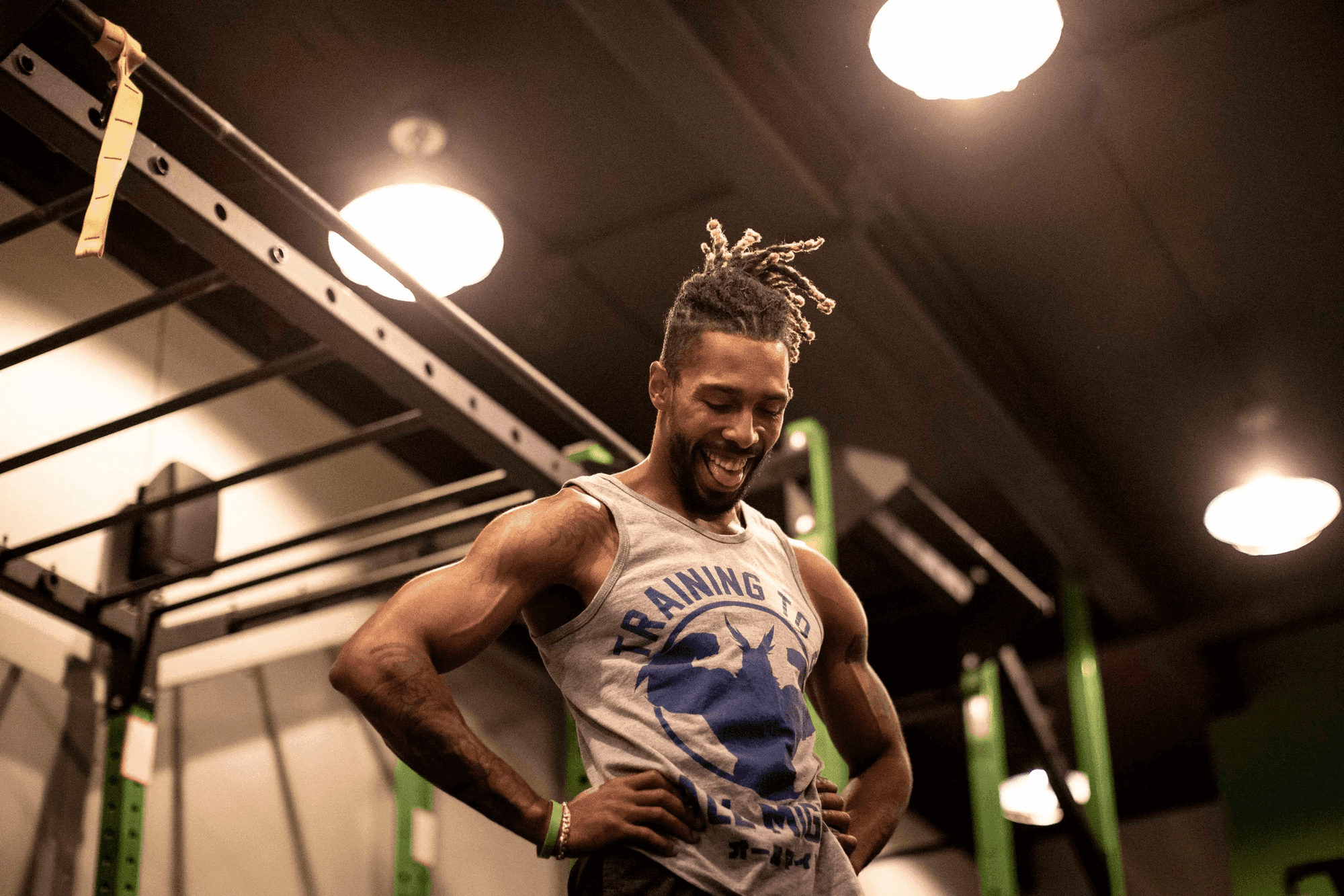 Rafique D. 'Flex' Cabral in the gym